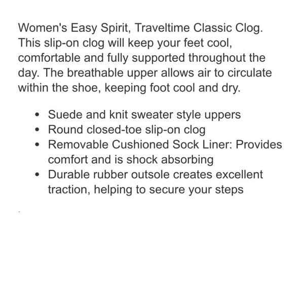 NIB Easy Spirit Traveltime 9M Black Classic Clog Slip On Sweater Knit - Picture 9 of 12